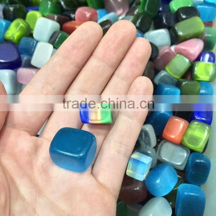 Natural Lighting Opal Stone Price Crystal Cats Eye Stone Small Cubes