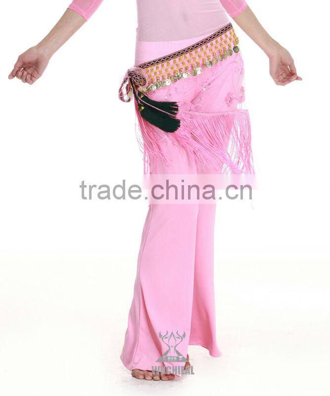 Cheap Comfortable Cotton Belly Dance Black Pants for Belly Dance Practice (QC10012)