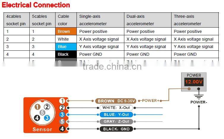 AKE29T Two axis Analog Accelerometer, Vbration sensor