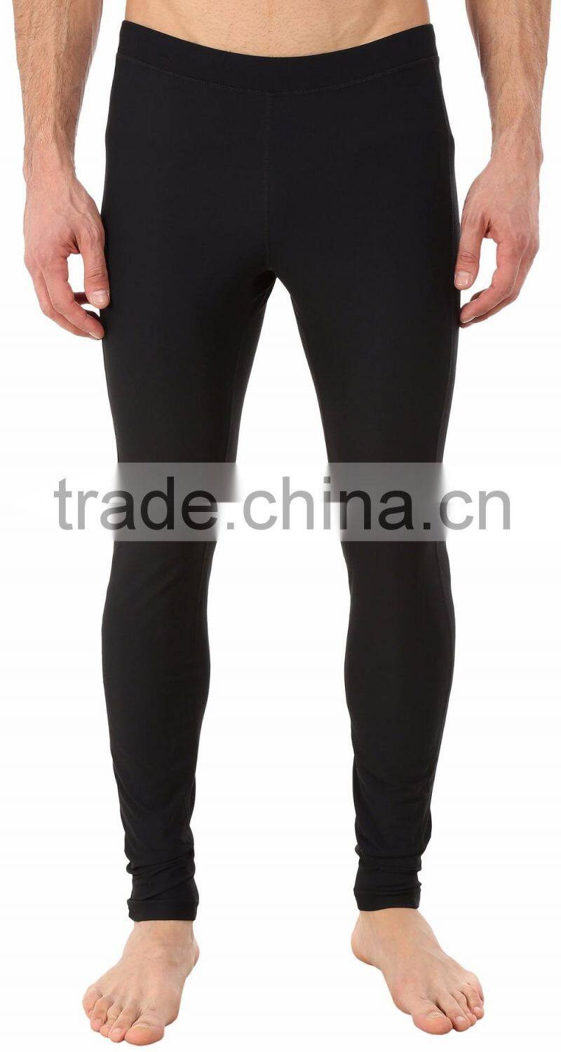 Ramax Custom Mens Black Compression Running Tights With Back Zip Pocket