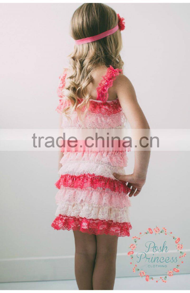 various colors little girls boutique lace petti dress