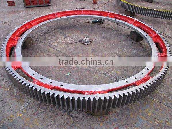 Steel forged customized spur gear for ball mill