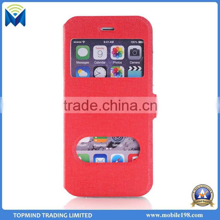 Hot Sale Mobile Phone Case Kickstand Flip Leather Case for Samsung Galaxy S6 Edge Plus