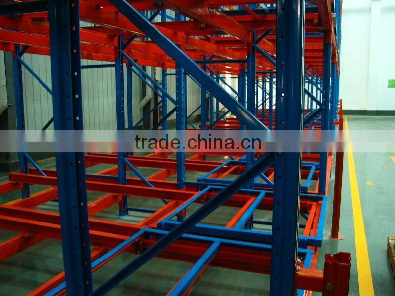 Best price and quality warehouse steel push back racking