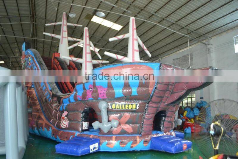 Outdoor commercial giant inflatable pirate slide made in China inflatable factory for adventure sports activities