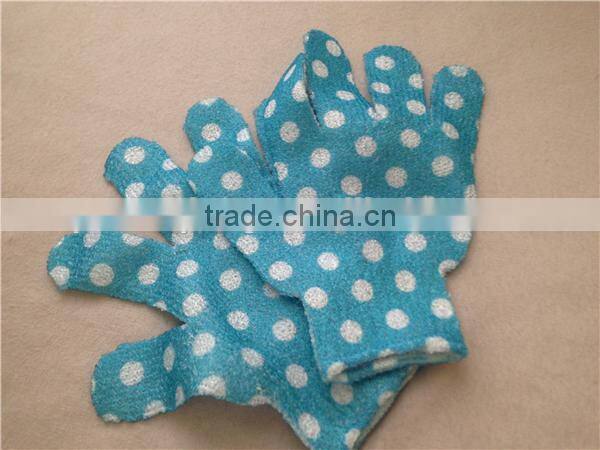 skin care exfoliating round dots body bath glove
