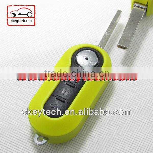 Best price car key Fiat flip key shell 3 button remote key shell fiat flip key case fiat key case