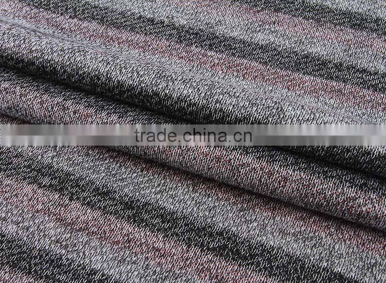 Hot sale Competitive price Fashion thick french terry cotton fabric with stripes fabric forfashion couple pullover sweater