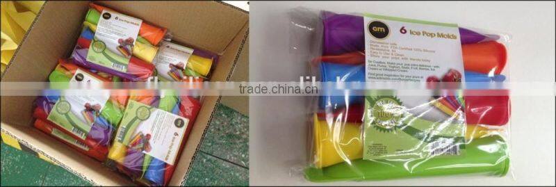 Taobao online shopping bpa free flexible attached lids silicone popsicle maker