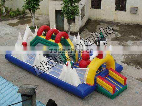 Large Kids Inflatable Fun City For Amusement Park Rental