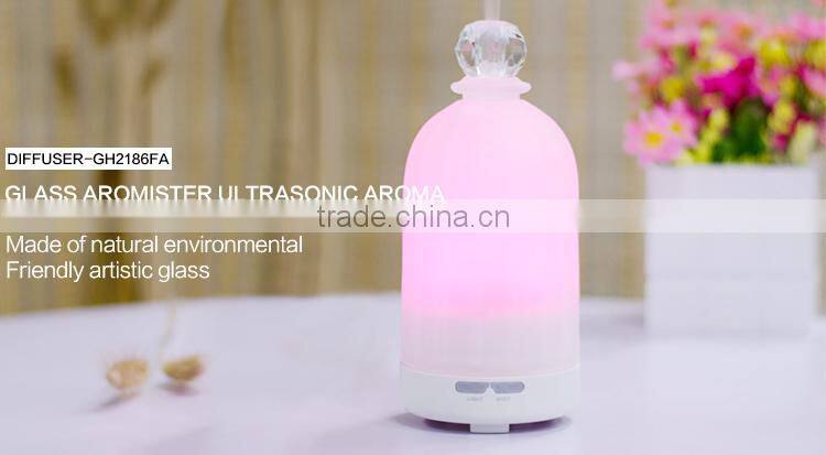 home appliance glass made colorful LED scent oil aromatherapy diffuser