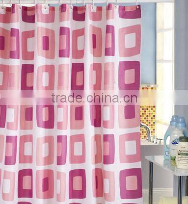 Water Resistant Polyester Print Shower Curtains
