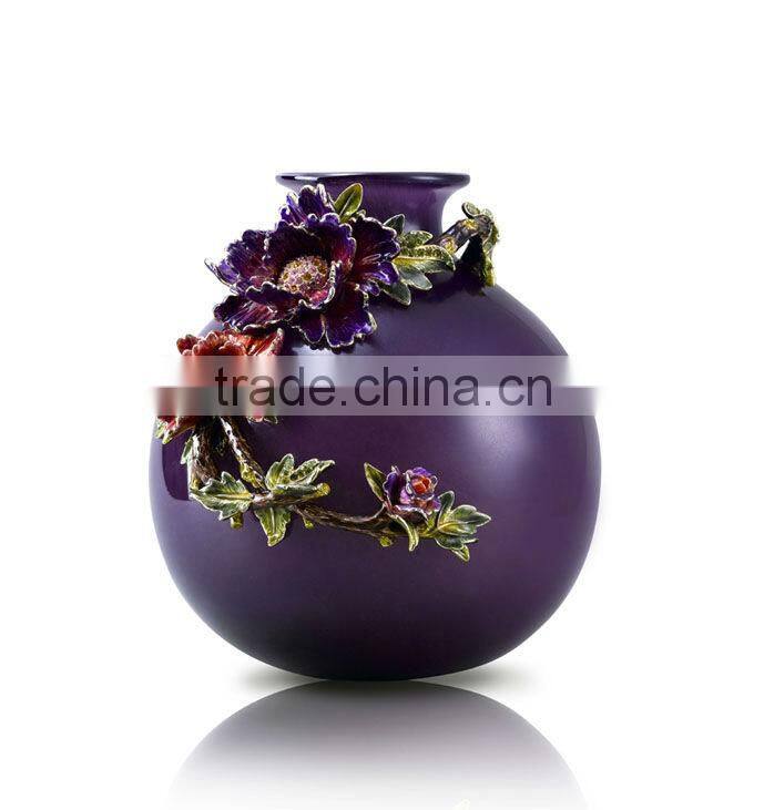 RORO Rich Fragrance enamel coloured glass decorative vase flower receptacle