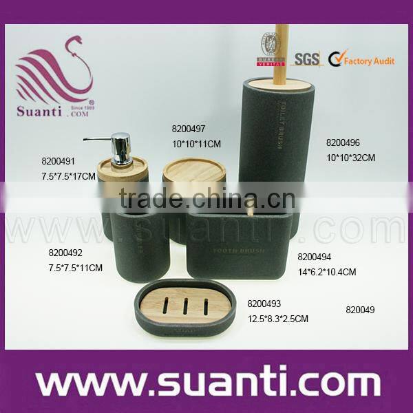 Resin bathroom accessory hotel set