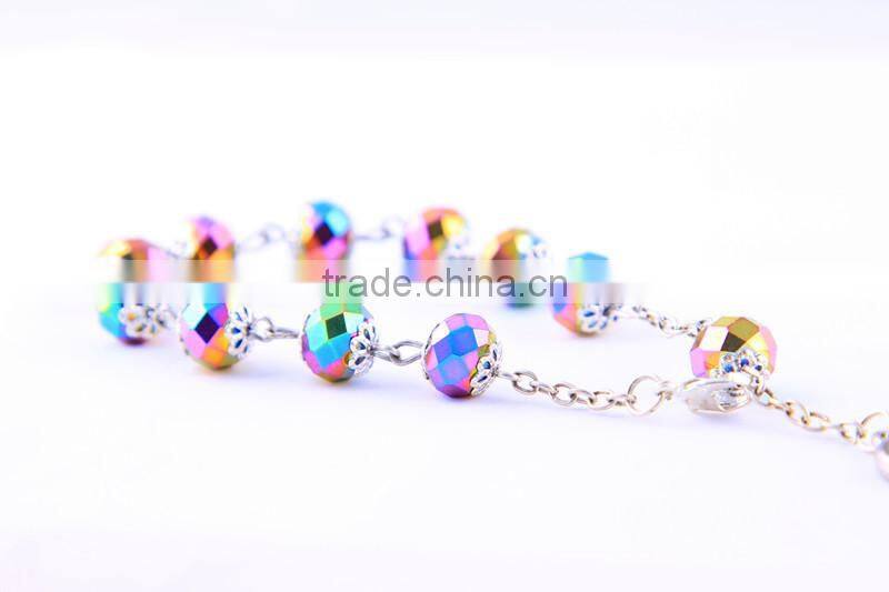 2015 New Religious Stone Rosary Bracelet