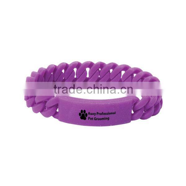 New Design Best Sales Silicone Tyvek Wristband Twist Rubber Braided Wristband