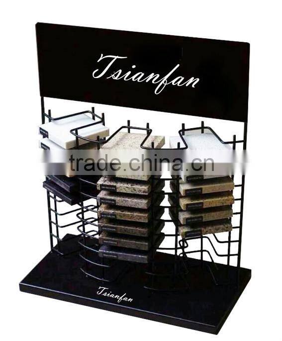 SRT008 Unique display shelf for quartz stone promotion