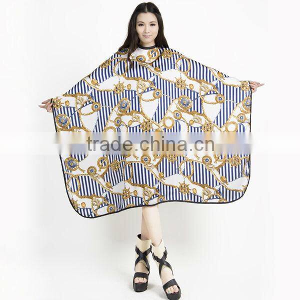 cheapest professional highest quality polyester,waterproof & oil, metal snap neck Closure hairdressing cape