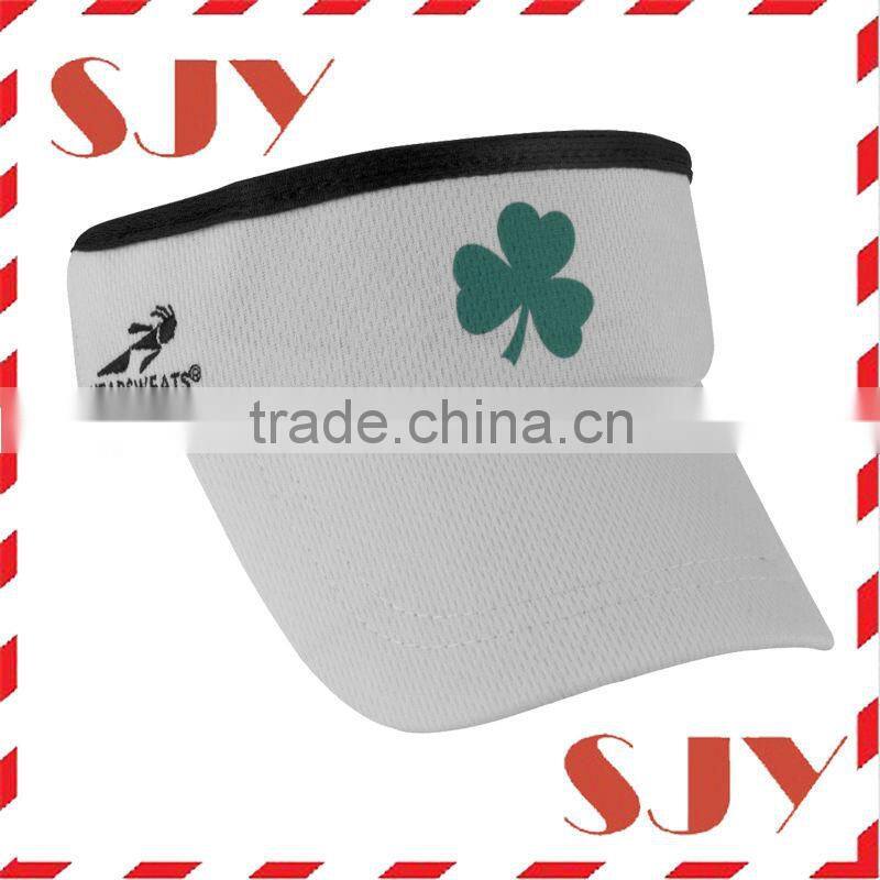 Fashion Promotional golf wide brim white sun visor caps