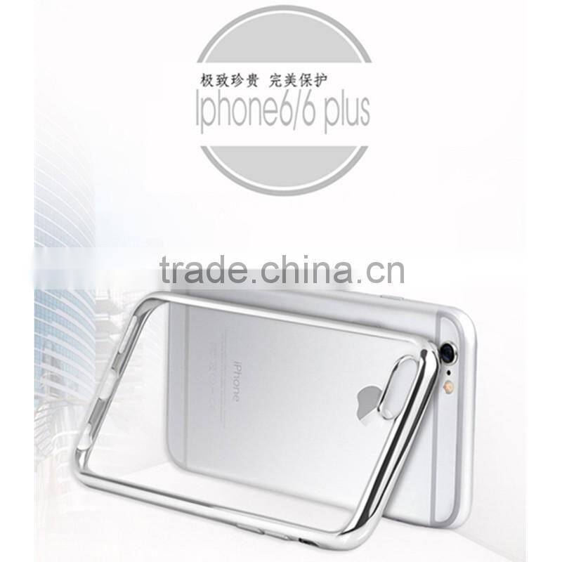 electroplating TPU back cover bumper phone case for Apple iphone 7 6 6s 6s plus 5 S 4 SE A C