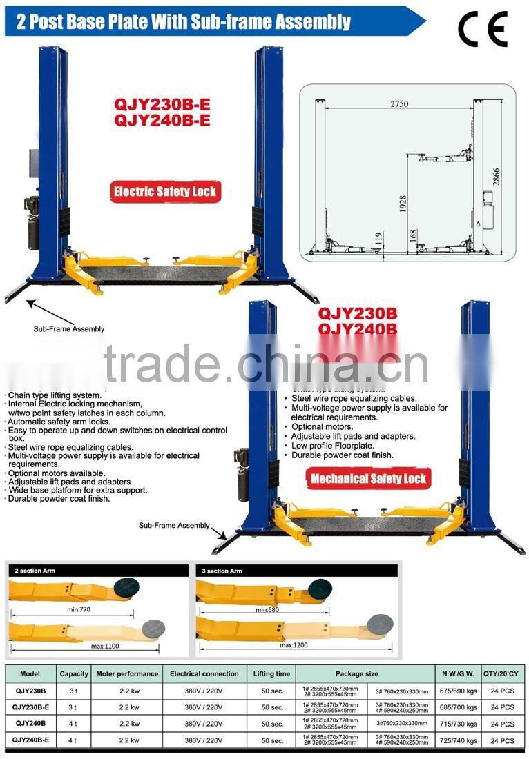 3Ton Electric Two Post Car Lift
