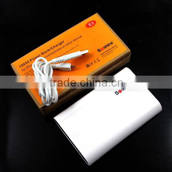 2*18650 power bank Soshine E3/E4 battery power bank 4 pcs 18650 big capacity power bank