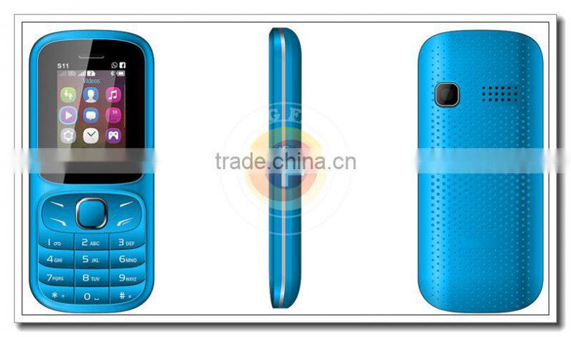 Custom LOGO 1.8 Inch Screen Quad Band FM GPRS GSM Dual SIM World Cheapest Mobiles S11