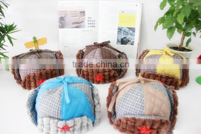 Over 13 years experience unisex cheap unisex baby reversible animal style red winter cap