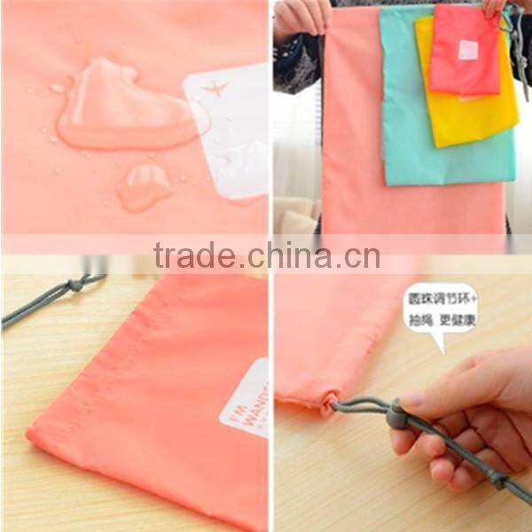 Waterproof Nylon Drawstring Bags Ditty Bag Cord Bag for Home Storage Travel Use 4 Different Size