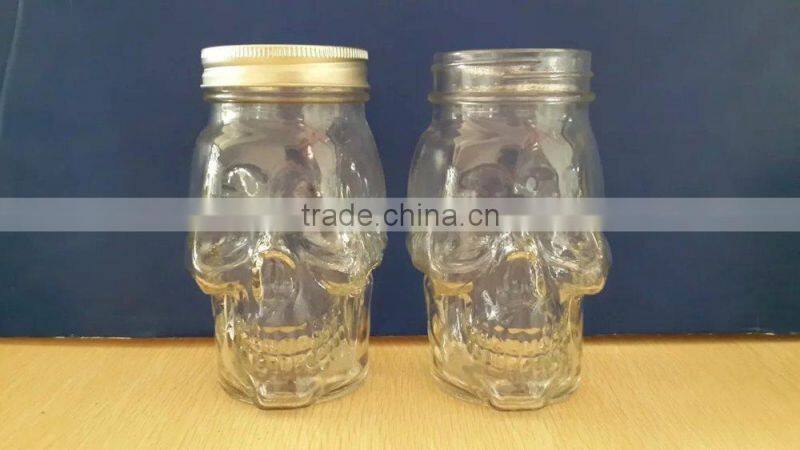 Food Use and Eco-Friendly Feature glass storage jar in bear shape glass jar 350ml/glass bear shape jar