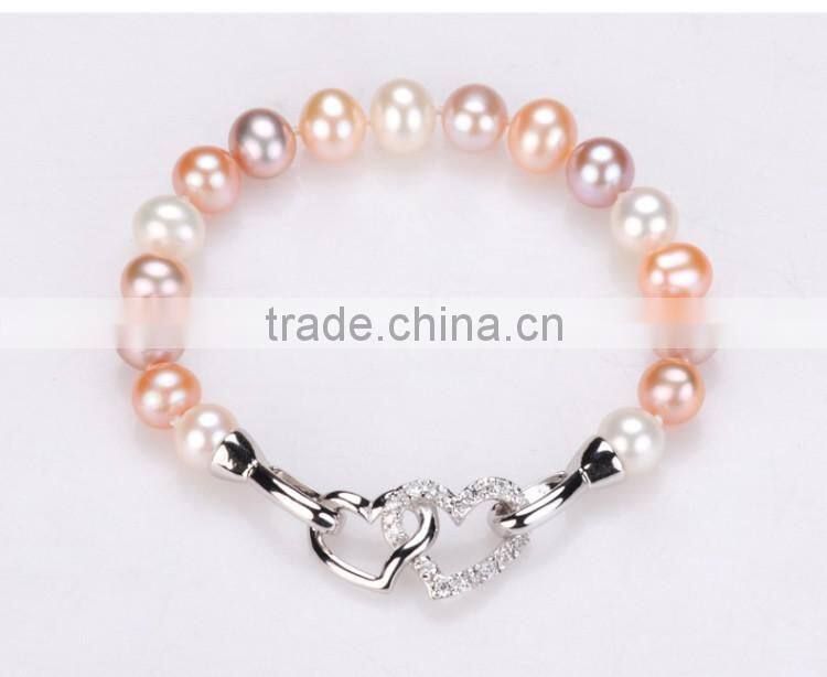 9-10mm pearl bailey silver copper bead cheappearl necklace