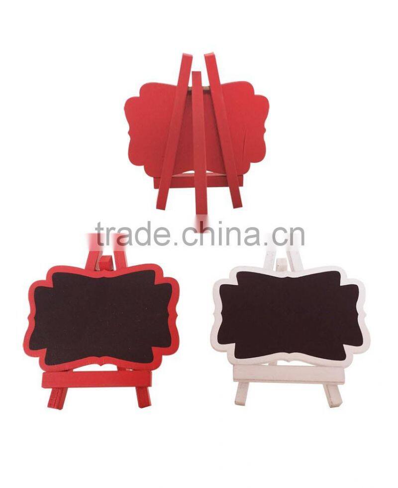 Novelty Wooden Crafts Simple Flower shaped drawing board with shelf toy for Kids