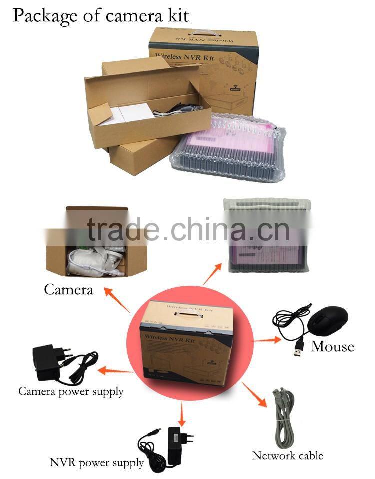 2016 hot selling new cctv system product 720P digital security camera wireless nvr kit
