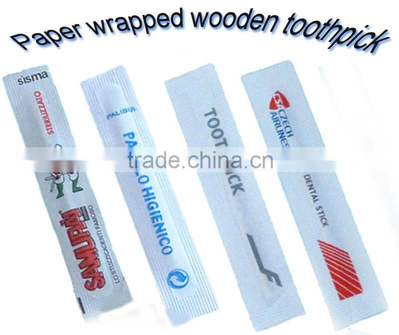 2016 high quality and low price paper wrapped tooth pick