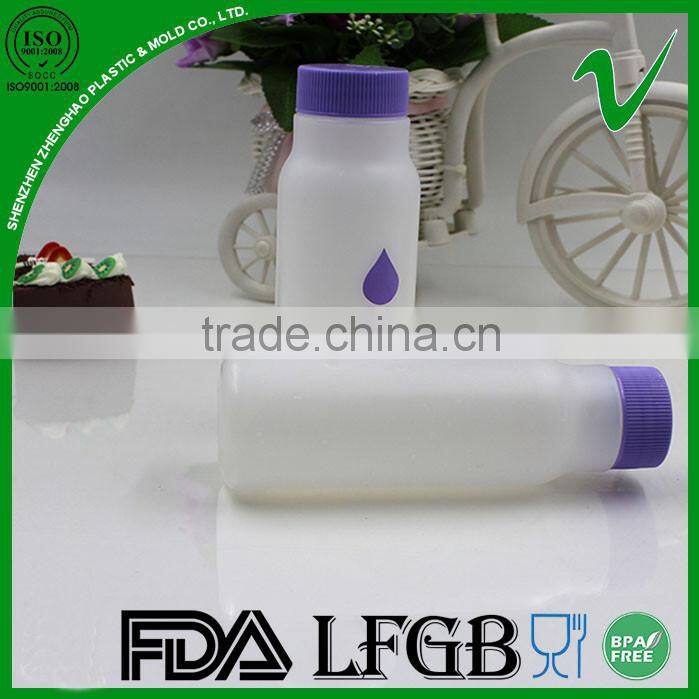 oval hot sale disposable plastic milk bottles with screw cap