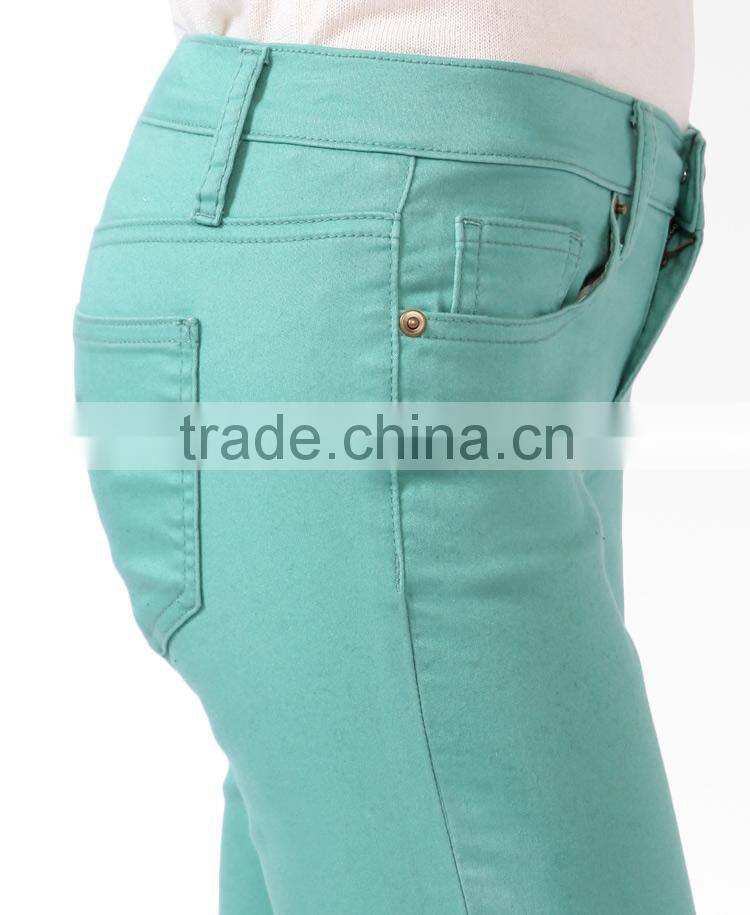 Stretchy Zippered Denim Skinny Jeans for women (LOTX173)