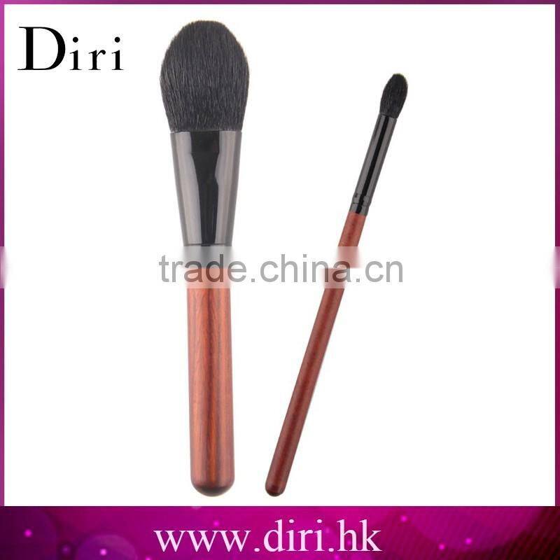 Angled Cosmetic Eye Brow Brush with Different colors Wood Handle Eyeshadow Makeup Brush