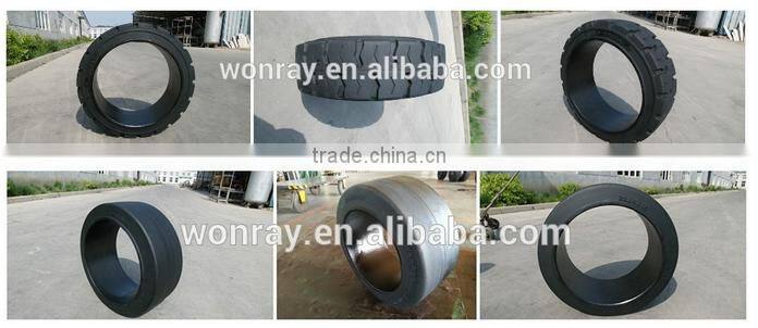 The lowest price best quality solid rubber tires press on solid tire for trailers 21x7x15