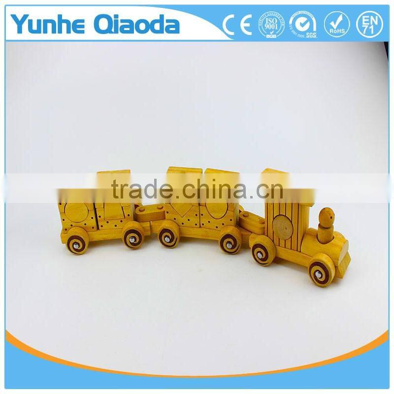 colorful Wood stocking Train Toys geometrical shape Blocks Education Gift