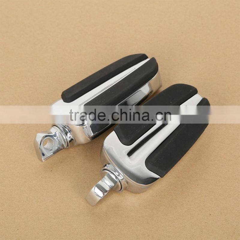 Chrome 10mm Male Mount-style FootPegs Footrests For Dyna Low Rider FXDL