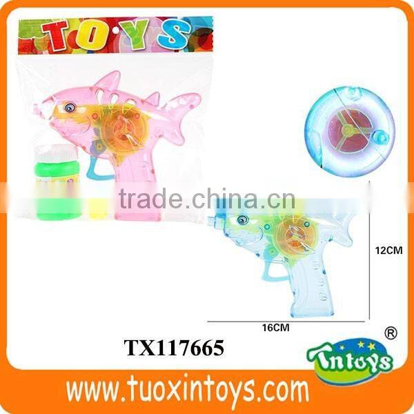 flash fish bubble gun with light and sound