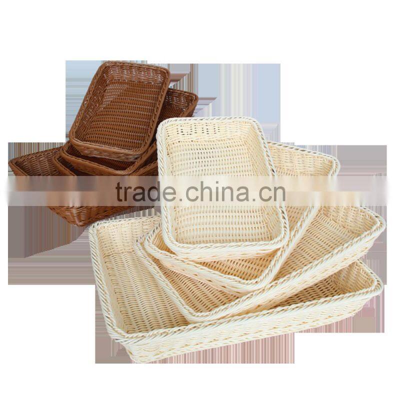 Wholesales beautiful handmade PE rattan bath basket for storage hotel bath gift set