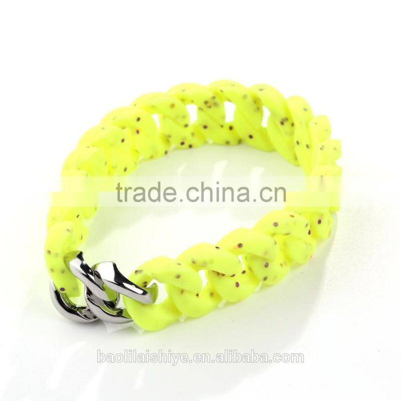 Newest arrival Bright Color Fashion Silicone Bracelets 2017