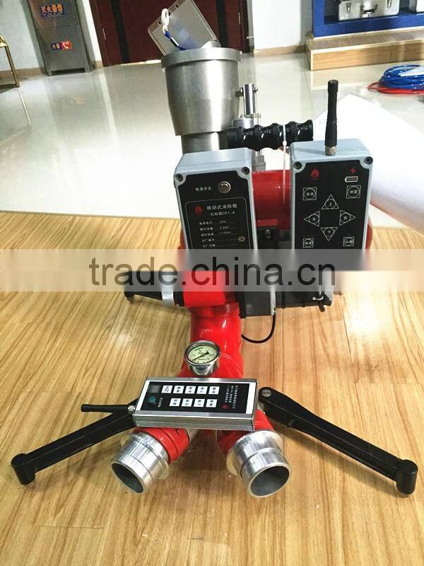 Remote control water cannon for fire fighting