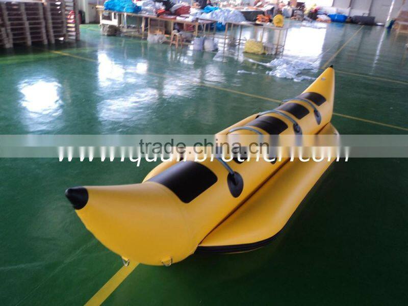 pvc material inflatable banana boat with CE