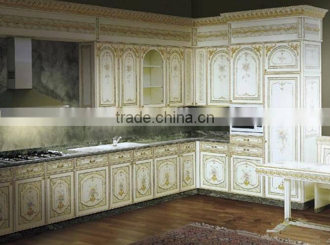 Modern Style Wooden Kitchen Cabinet, Customized Kitchen Furniture Set, Simple Design Base Cabinet With Countertop Island
