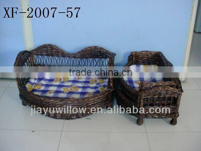 Hot Exqusite modern design wicker pet basket for dogs