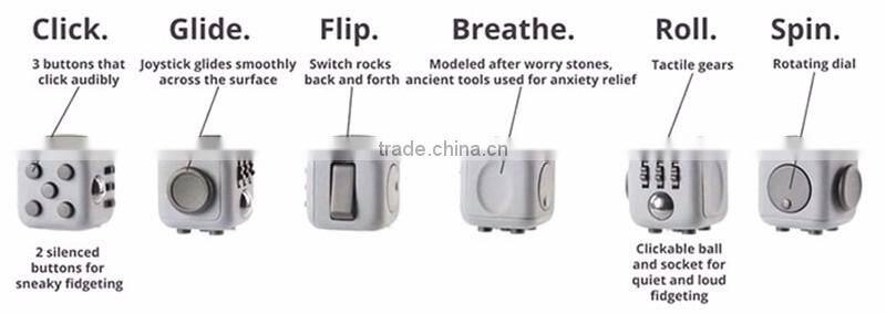 3D magic cube stress release fidget desk toy puzzle cube fidget 2016 Best Christmas Gift