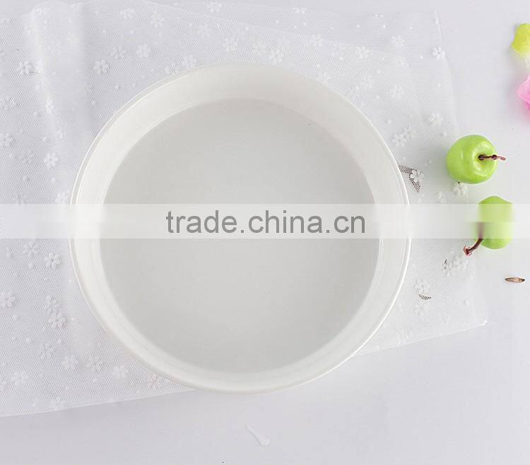 Hospitality hotel supply round eco-friendly porcelain plates bakeware