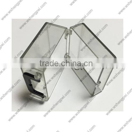 Cleverish portable cute transparent suitcase plastic storage jewelry wedding box kit